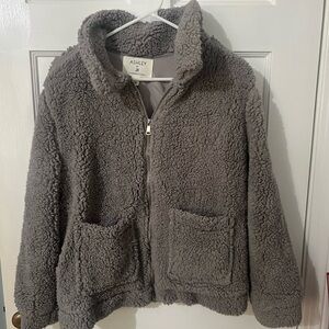 Ashley By 26 International Gray Sherpa Jacket